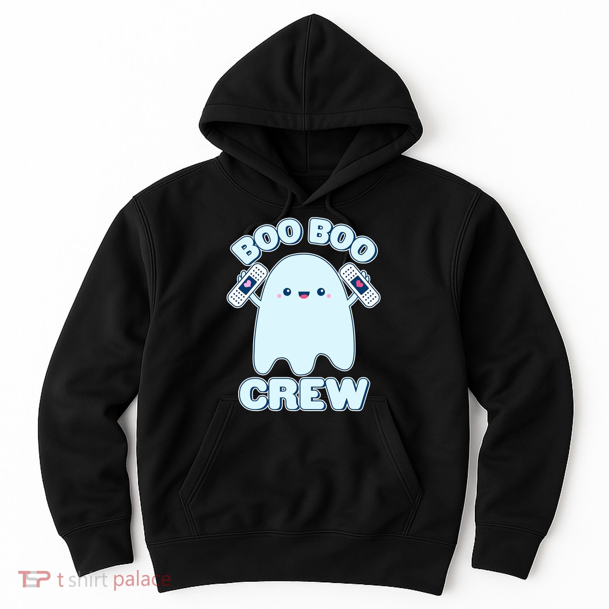 Cute Halloween Boo Boo Crew Band Aid Ghost Hoodie