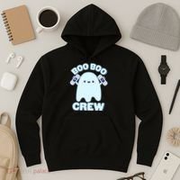 Cute Halloween Boo Boo Crew Band Aid Ghost Hoodie thumb 3