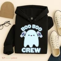 Cute Halloween Boo Boo Crew Band Aid Ghost Hoodie thumb 4