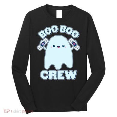 Cute Halloween Boo Boo Crew Band Aid Ghost Long Sleeve Shirt