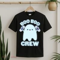 Cute Halloween Boo Boo Crew Band Aid Ghost T-Shirt thumb 2