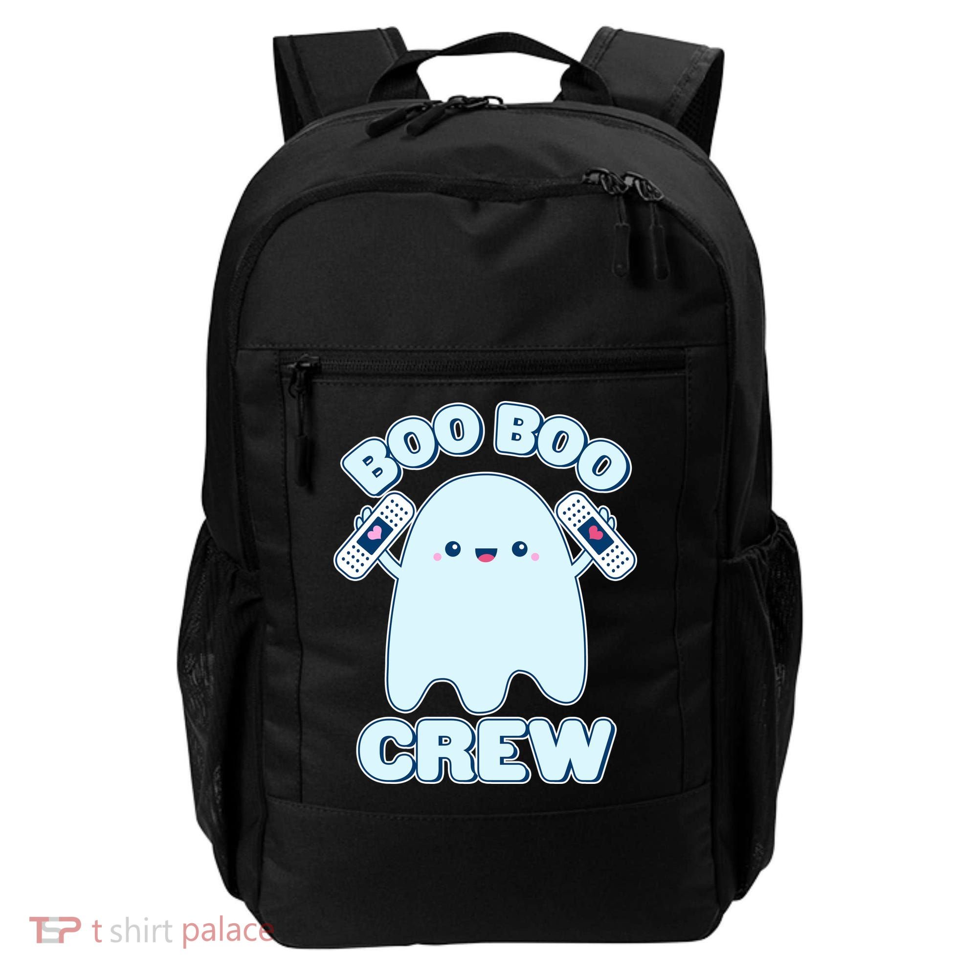 Cute Halloween Boo Boo Crew Band Aid Ghost Backpack