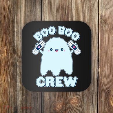 Cute Halloween Boo Boo Crew Band Aid Ghost Coaster