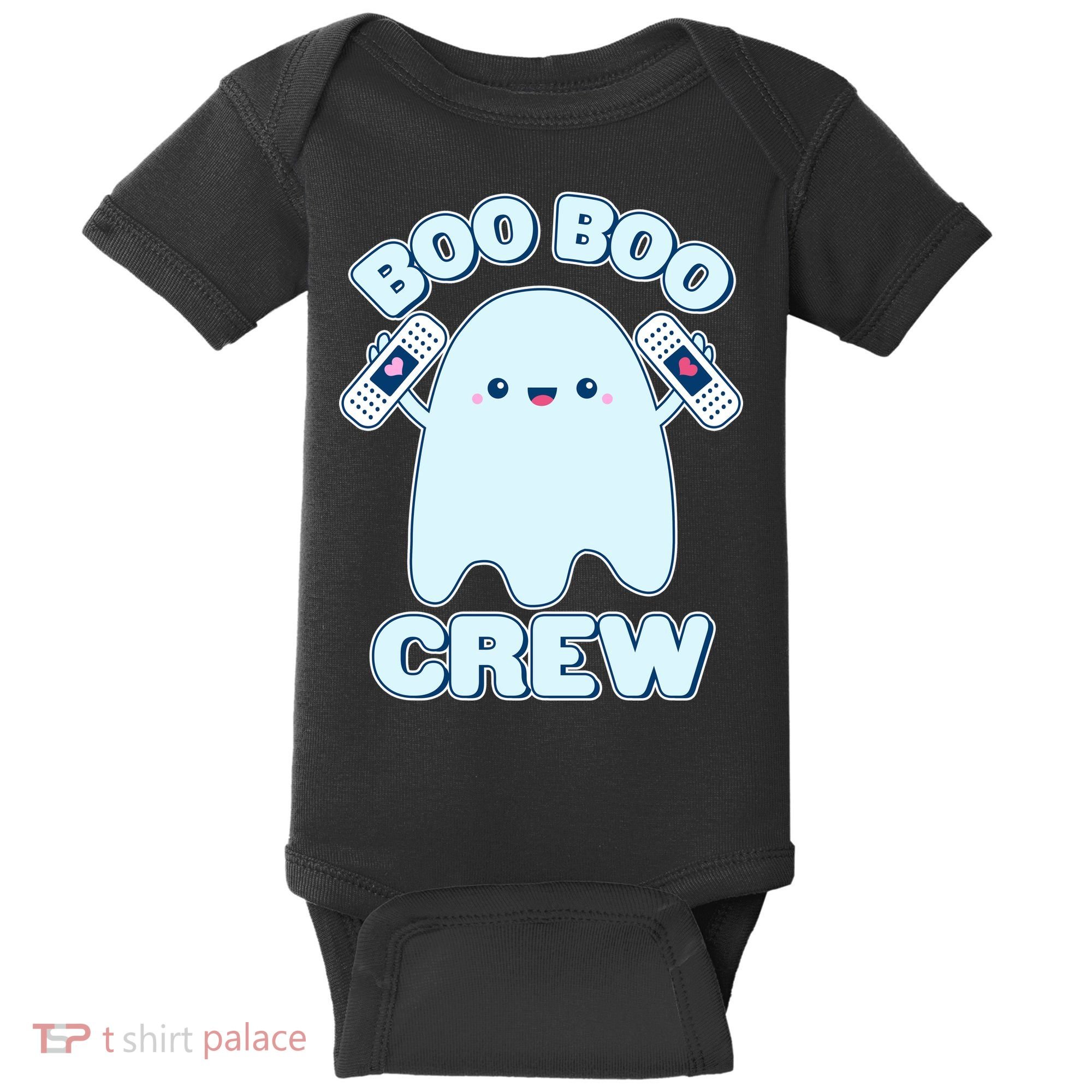 Cute Halloween Boo Boo Crew Band Aid Ghost Baby Bodysuit