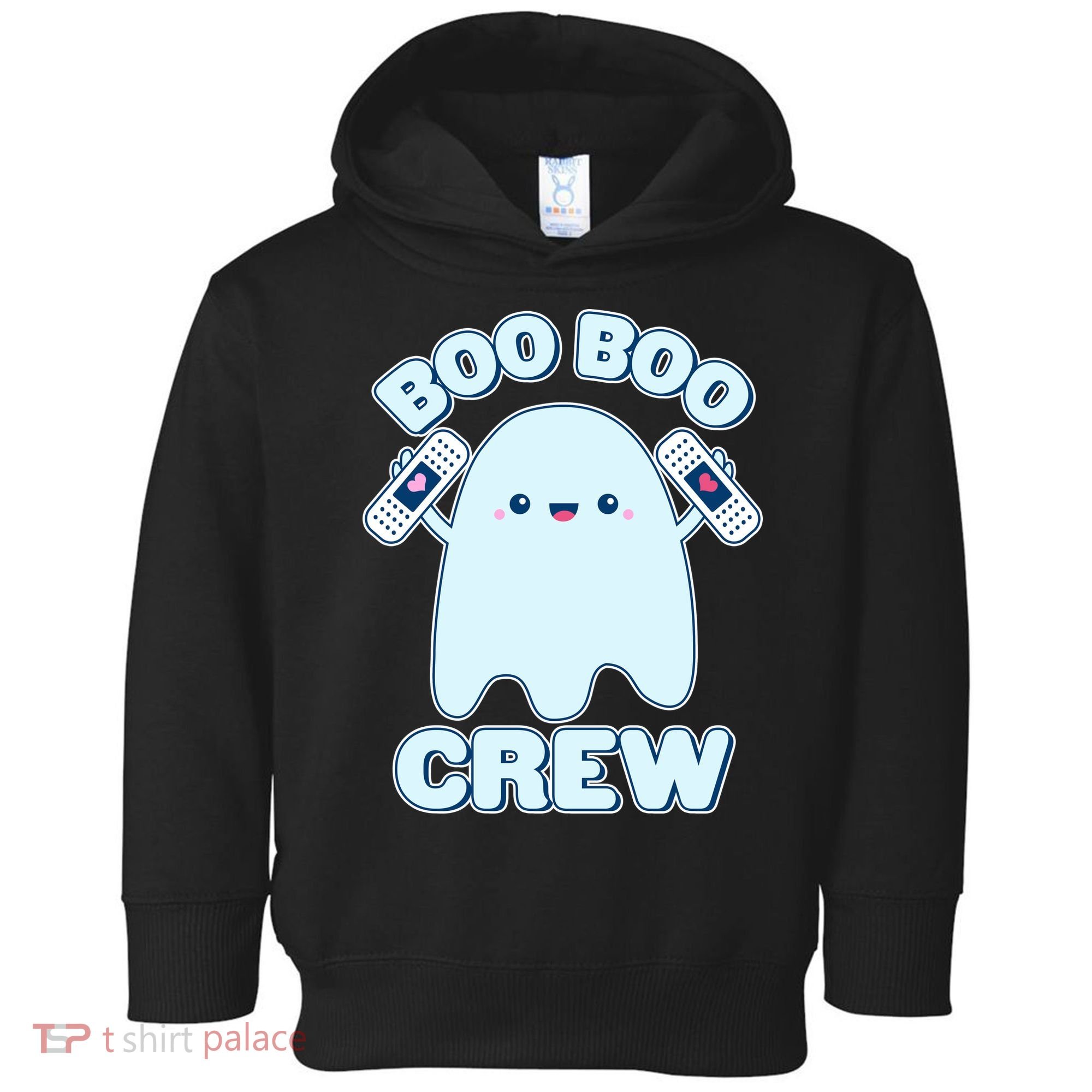 Cute Halloween Boo Boo Crew Band Aid Ghost Toddler Hoodie