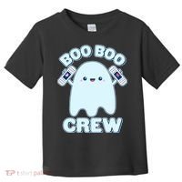 Cute Halloween Boo Boo Crew Band Aid Ghost Toddler T-Shirt thumb 0