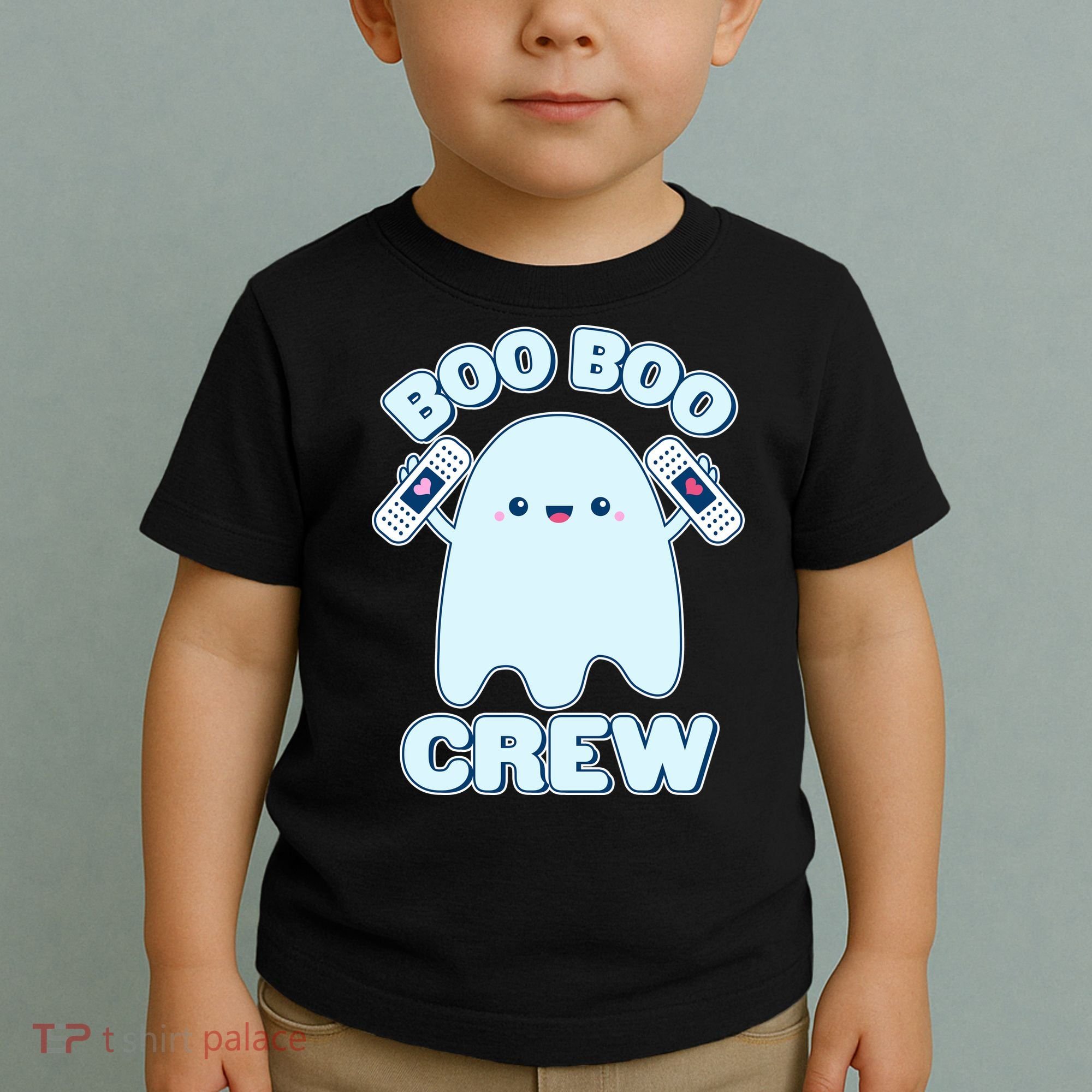 Cute Halloween Boo Boo Crew Band Aid Ghost Toddler T-Shirt
