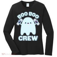 Cute Halloween Boo Boo Crew Band Aid Ghost Women's Long Sleeve Shirt thumb 0