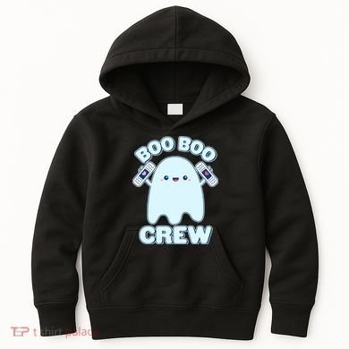 Cute Halloween Boo Boo Crew Band Aid Ghost Kids Hoodie