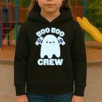 Cute Halloween Boo Boo Crew Band Aid Ghost Kids Hoodie thumb 3