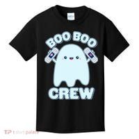 Cute Halloween Boo Boo Crew Band Aid Ghost Kids T-Shirt thumb 0
