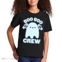 Cute Halloween Boo Boo Crew Band Aid Ghost Kids T-Shirt thumb 2