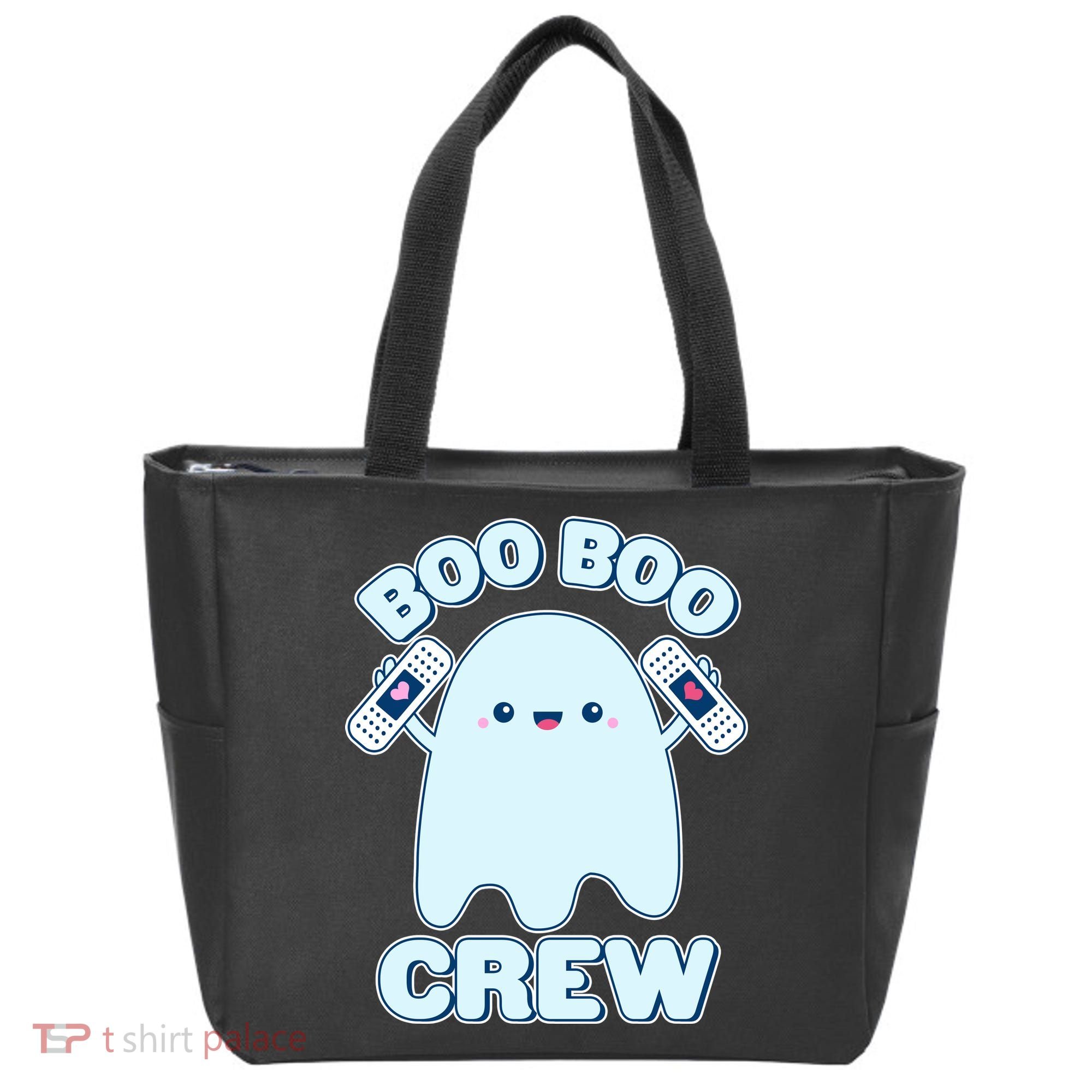 Cute Halloween Boo Boo Crew Band Aid Ghost Tote Bag