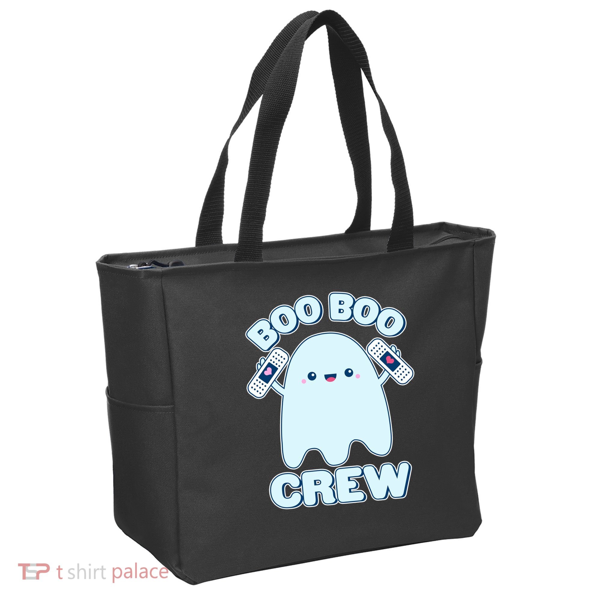 Cute Halloween Boo Boo Crew Band Aid Ghost Tote Bag