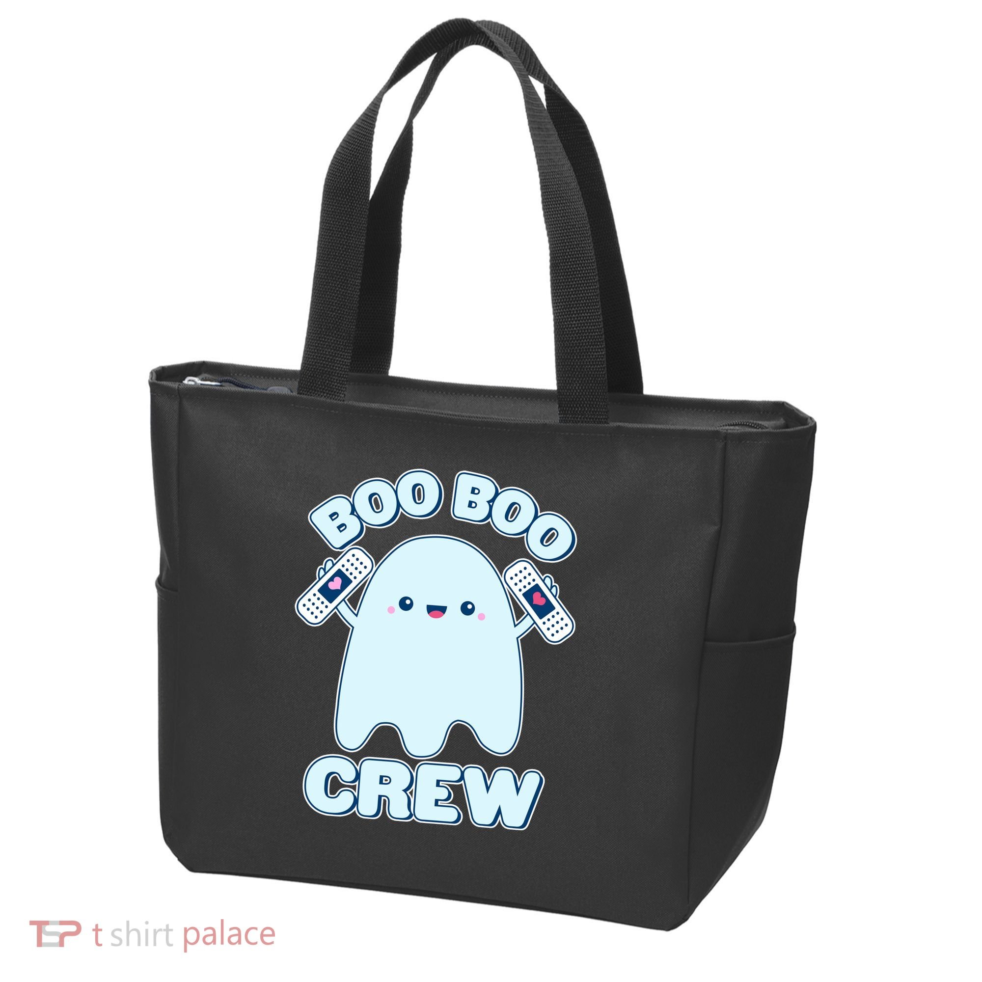 Cute Halloween Boo Boo Crew Band Aid Ghost Tote Bag