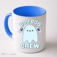 Cute Halloween Boo Boo Crew Band Aid Ghost Coffee Mug thumb 0