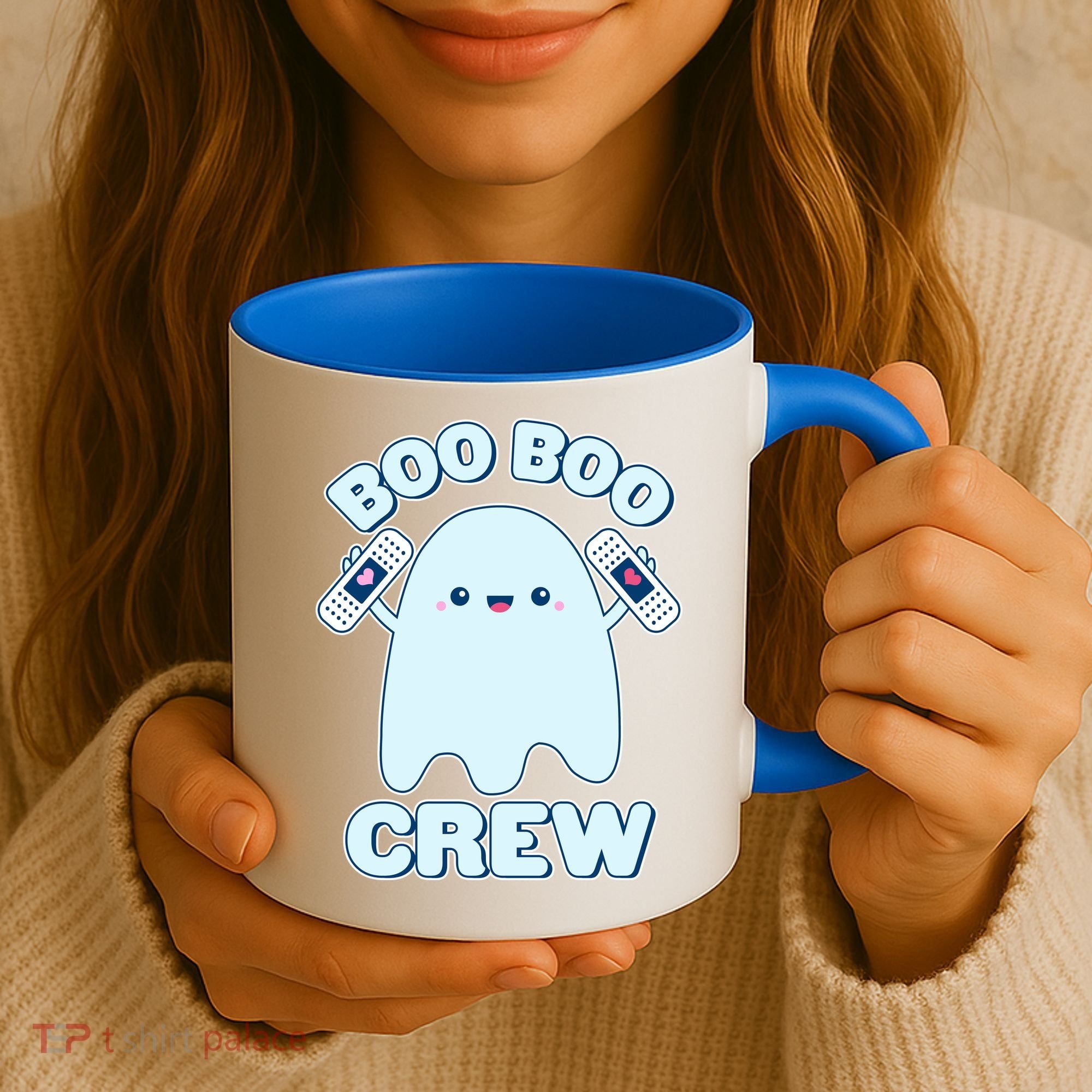 Cute Halloween Boo Boo Crew Band Aid Ghost Coffee Mug