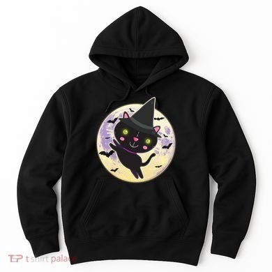 Cute Halloween Cat Moon Hoodie