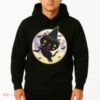 Cute Halloween Cat Moon Hoodie thumb 2
