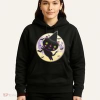 Cute Halloween Cat Moon Hoodie thumb 5