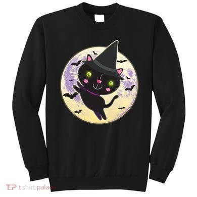 Cute Halloween Cat Moon Sweatshirt