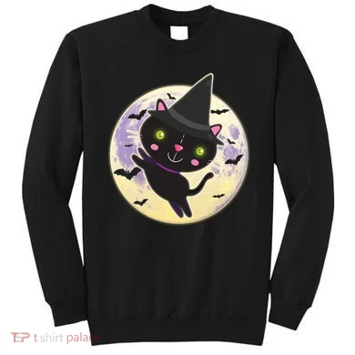 Cute Halloween Cat Moon Sweatshirt
