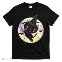 Cute Halloween Cat Moon T-Shirt thumb 0