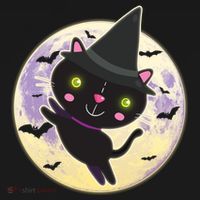 Cute Halloween Cat Moon Backpack thumb 2