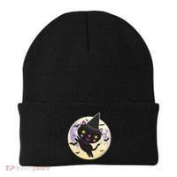 Cute Halloween Cat Moon Beanie thumb 0