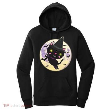 Cute Halloween Cat Moon Women's Hoodie