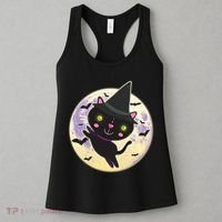 Cute Halloween Cat Moon Women's Tank Top thumb 3