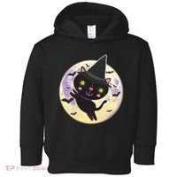 Cute Halloween Cat Moon Toddler Hoodie thumb 0