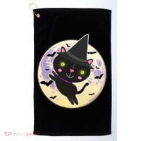 Cute Halloween Cat Moon Golf Towel thumb 0