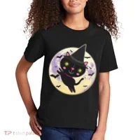 Cute Halloween Cat Moon Kids T-Shirt thumb 2
