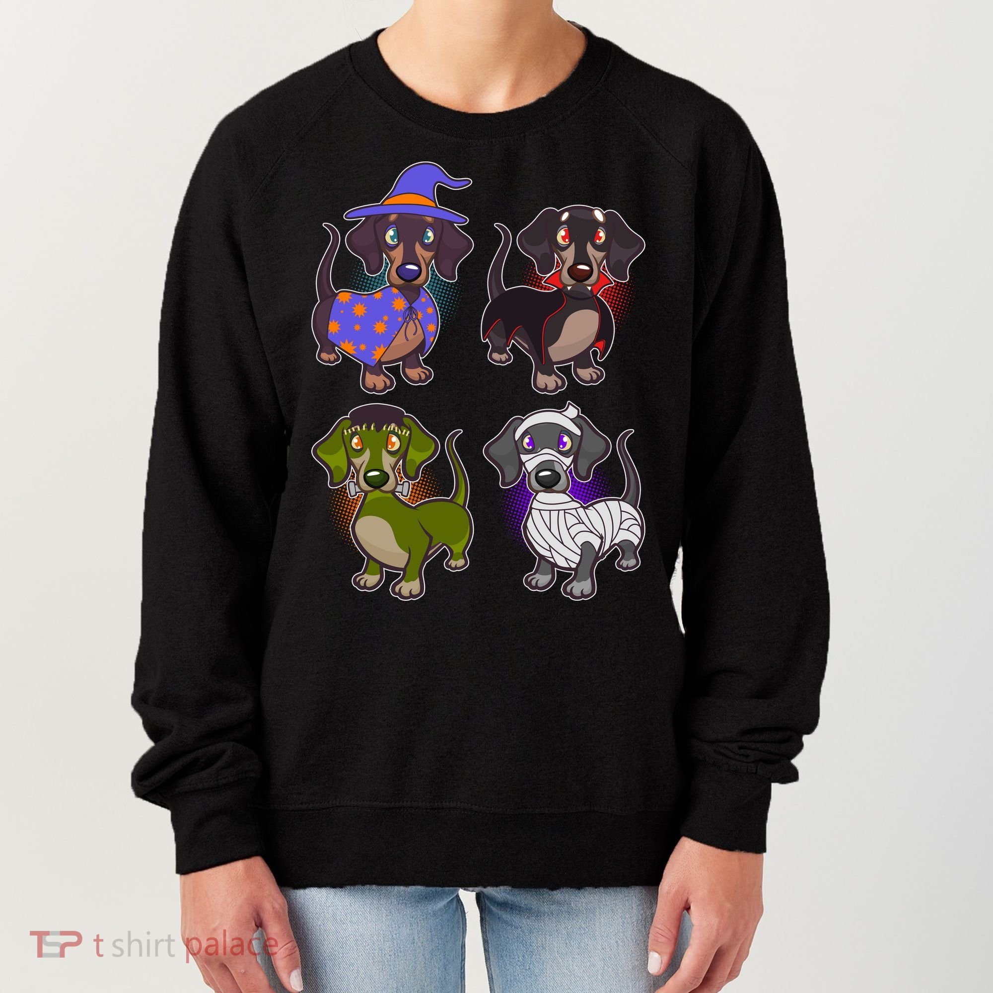 Cute Halloween Dachshunds  Women's Sweatshirt