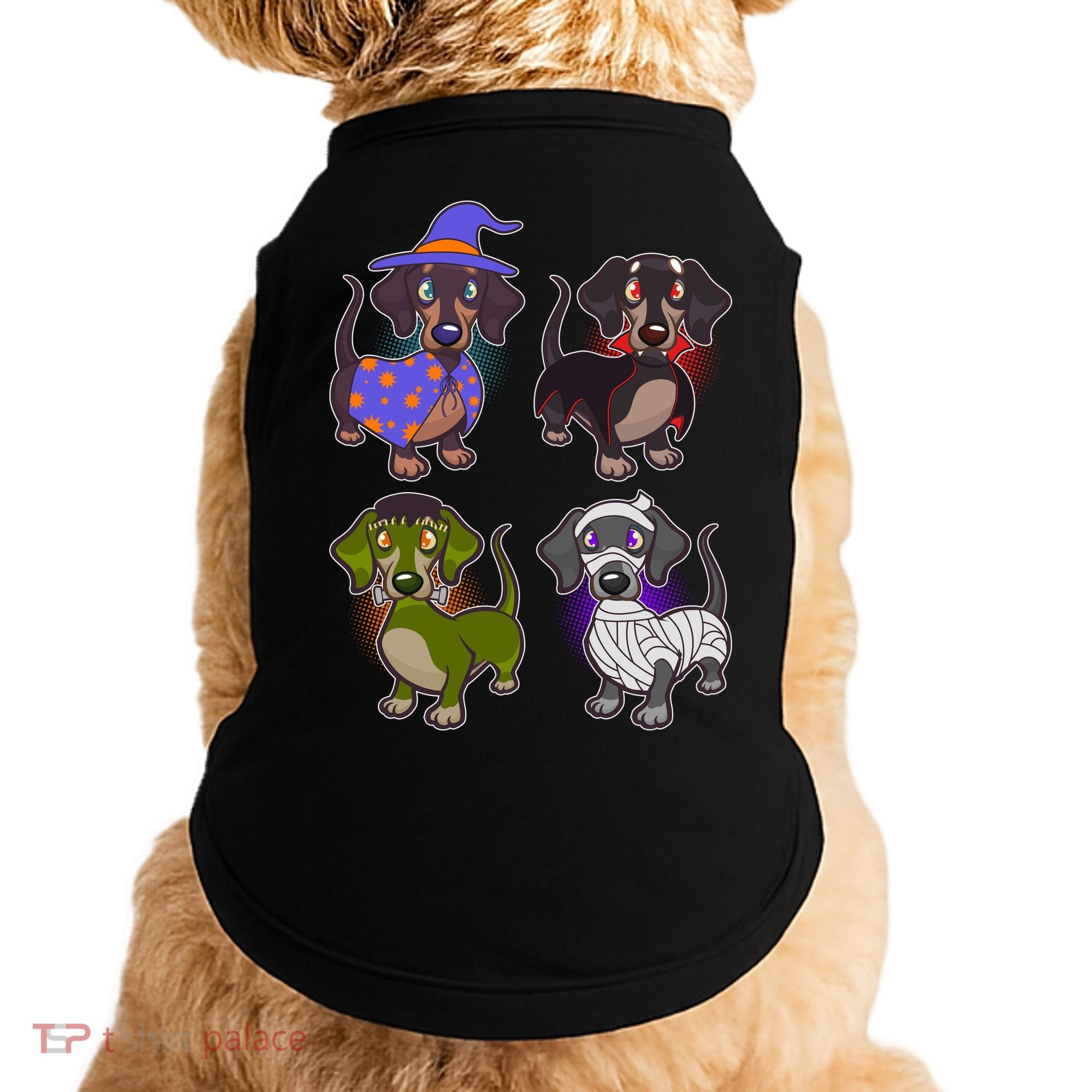 Cute Halloween Dachshunds  Doggie Tank
