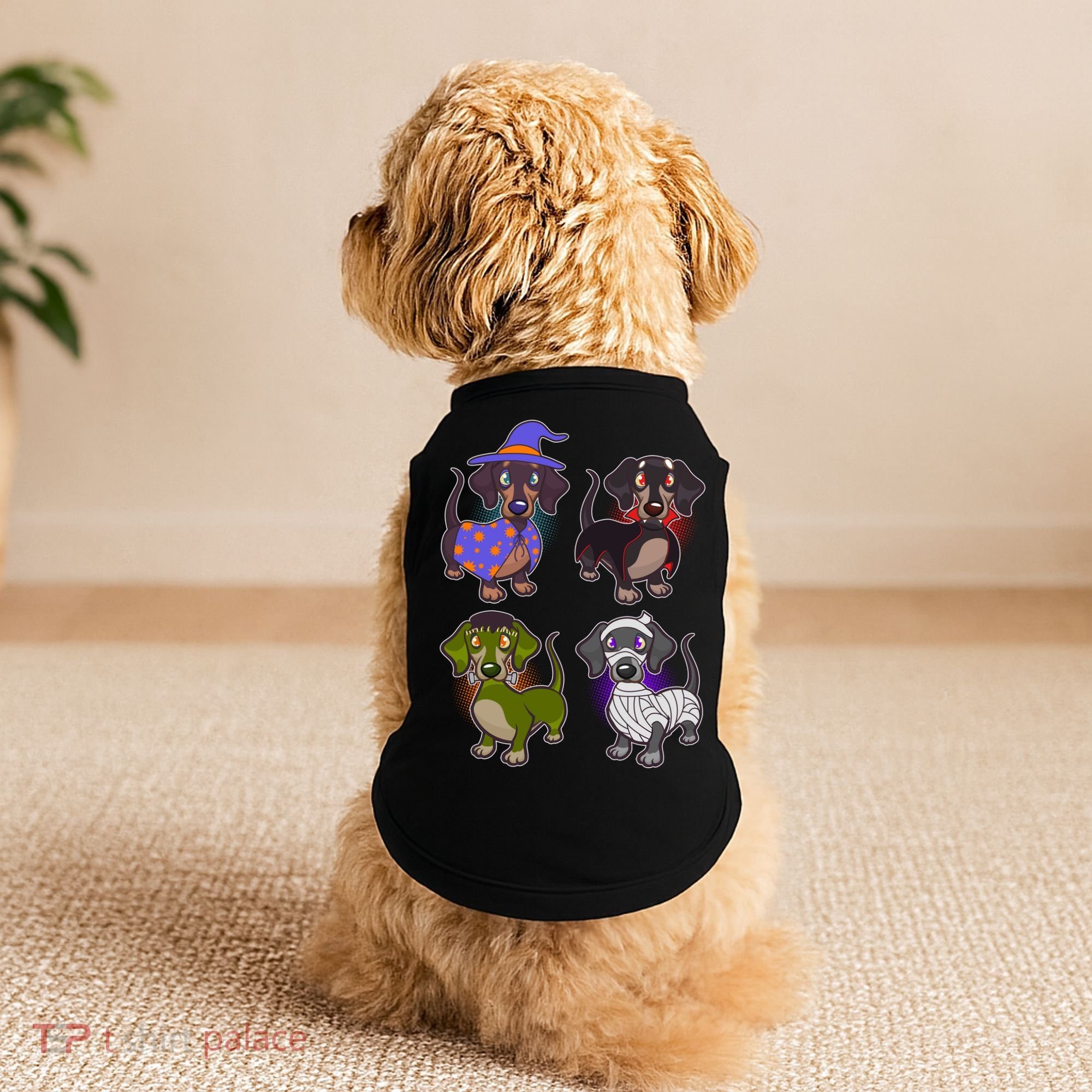 Cute Halloween Dachshunds  Doggie Tank