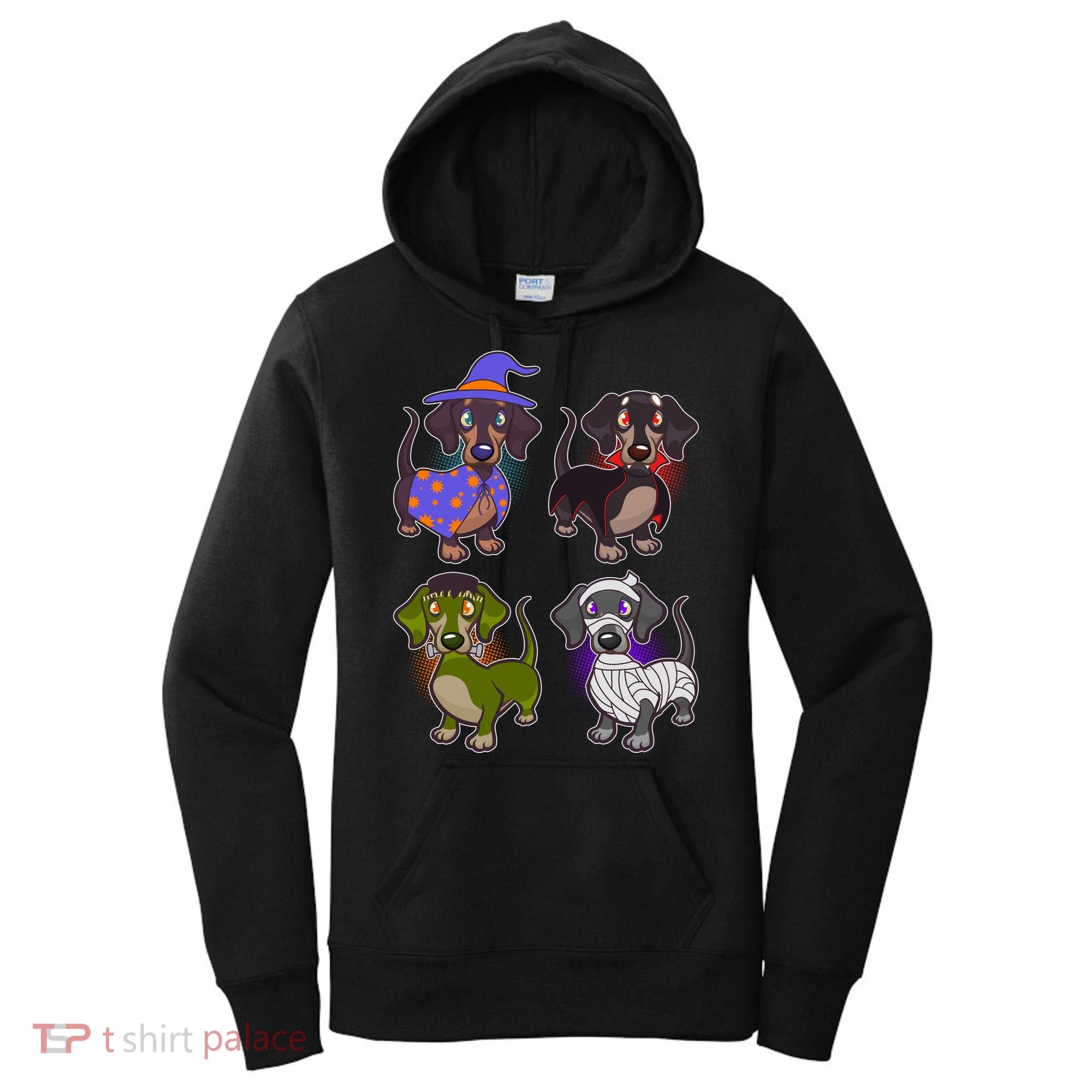 Cute Halloween Dachshunds  Women's Hoodie