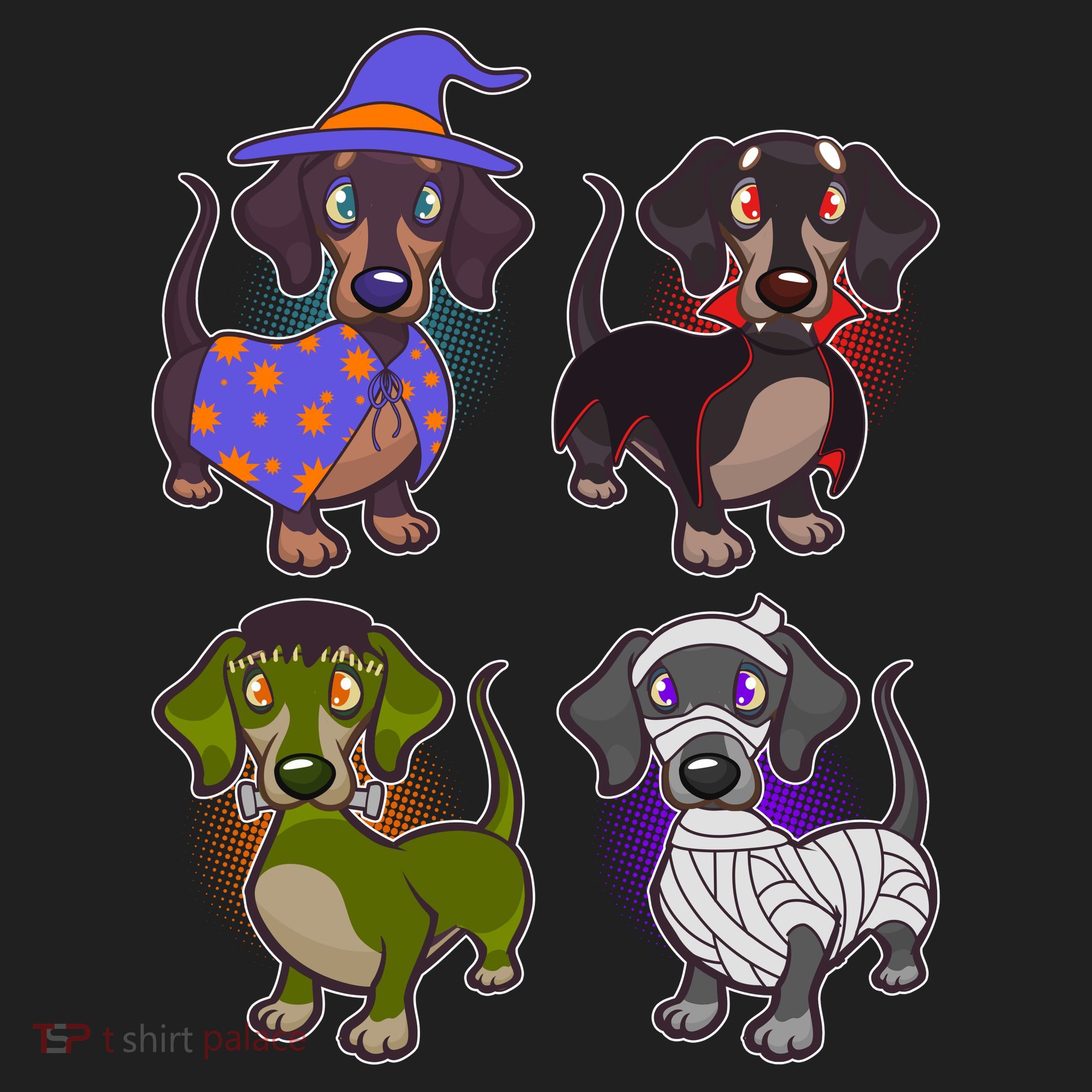 Cute Halloween Dachshunds  Tumbler