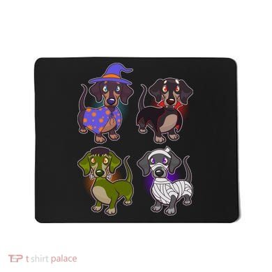 Cute Halloween Dachshunds  Mousepad