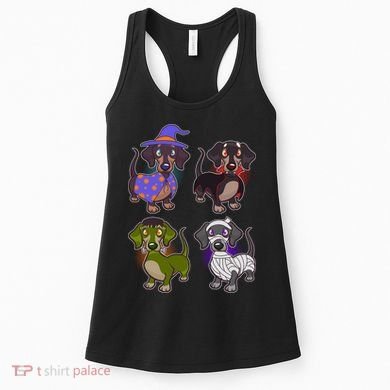 Cute Halloween Dachshunds  Women's Tank Top