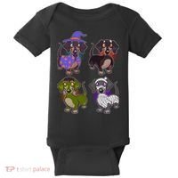 Cute Halloween Dachshunds  Baby Bodysuit thumb 0