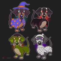 Cute Halloween Dachshunds  Hat thumb 2