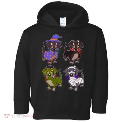 Cute Halloween Dachshunds  Toddler Hoodie