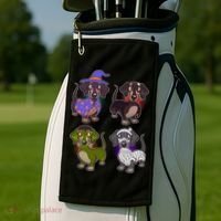 Cute Halloween Dachshunds  Golf Towel thumb 2