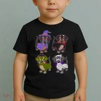 Cute Halloween Dachshunds  Toddler T-Shirt thumb 2