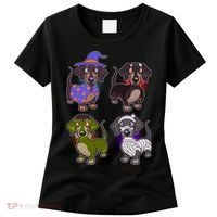 Cute Halloween Dachshunds  Women's T-Shirt thumb 0