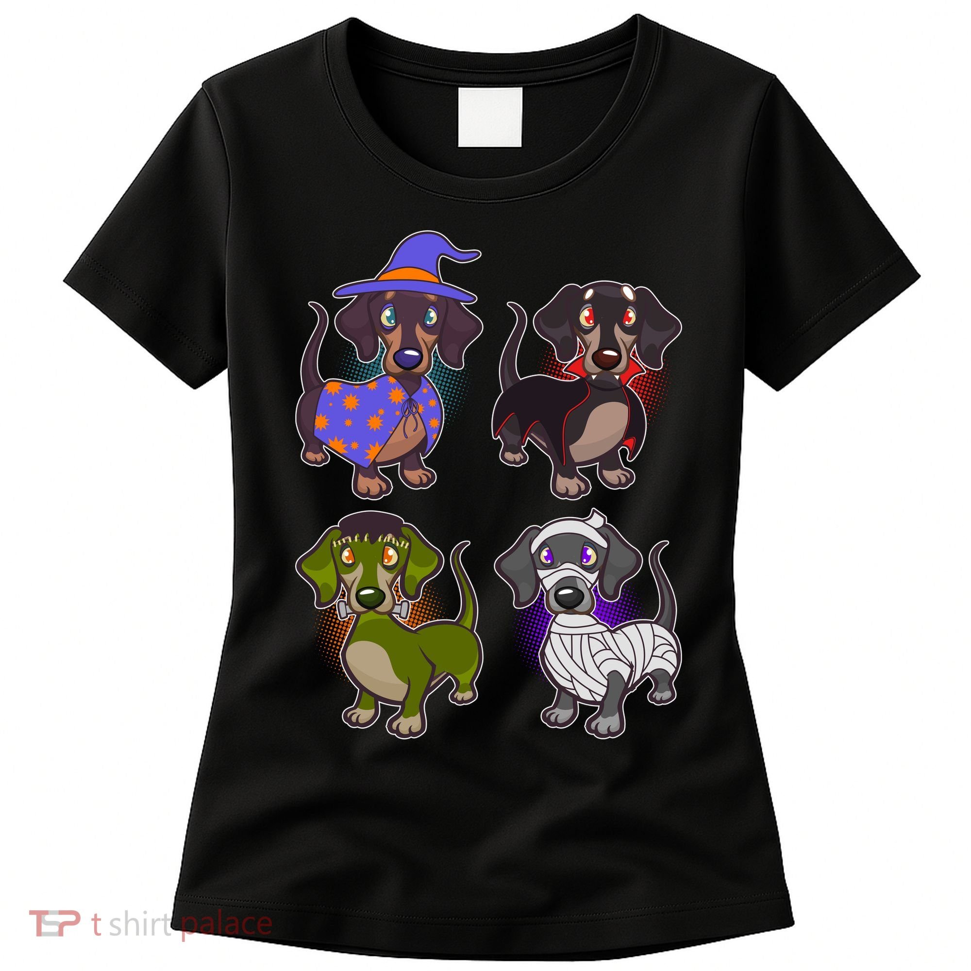 Cute Halloween Dachshunds  Women's T-Shirt