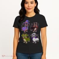 Cute Halloween Dachshunds  Women's T-Shirt thumb 4