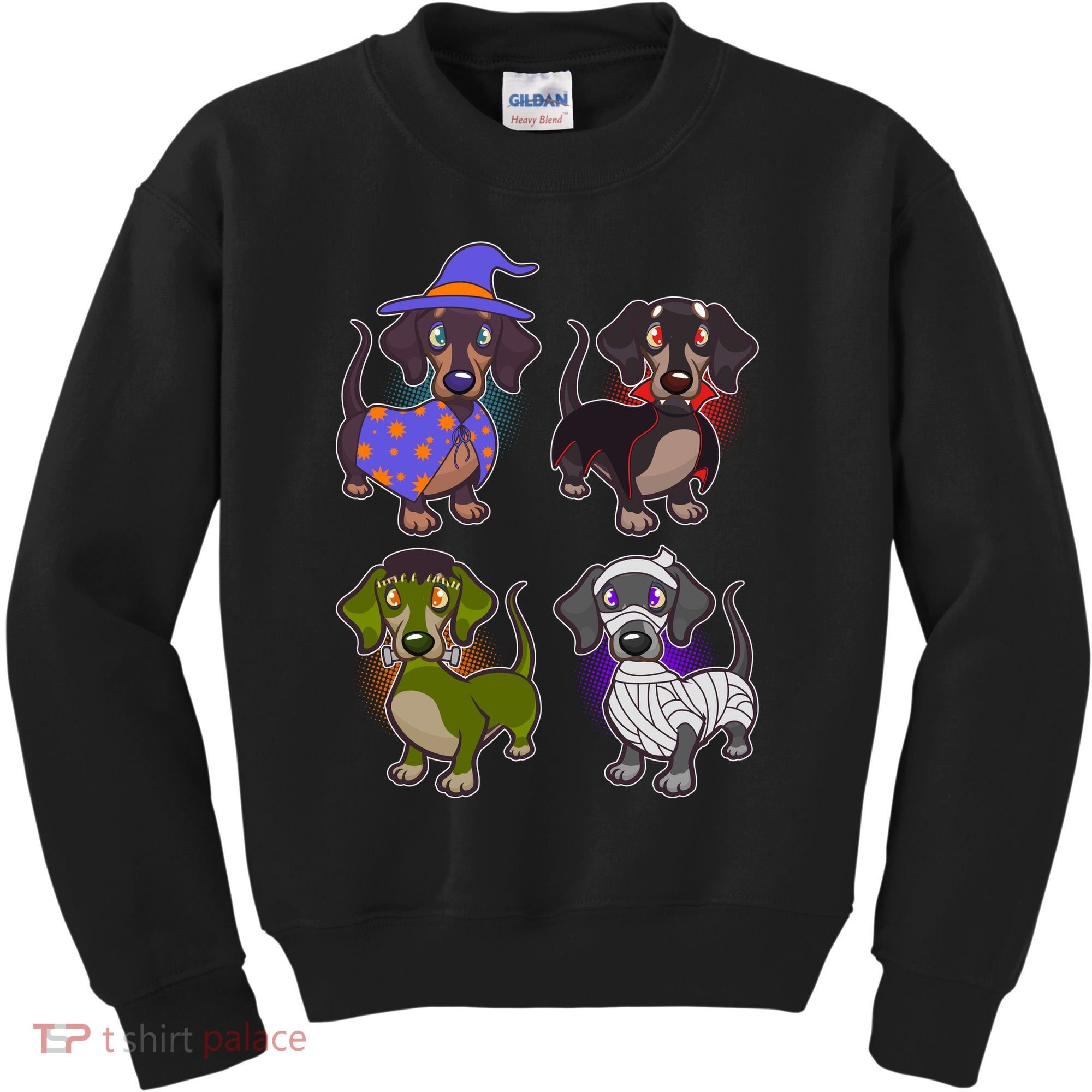 Cute Halloween Dachshunds  Kids Sweatshirt